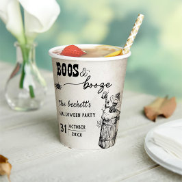 Boos und Booze Ghost-Halloween-Party Pappbecher