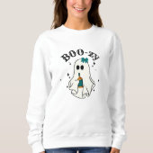 Boos und Booze Ghost Halloween Sweatshirt (Vorderseite)