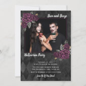 Boos und Booze Gothic Rose Foto Halloween Einladung (Vorderseite)