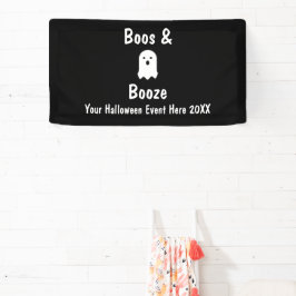 Boos und Booze Halloween Banner