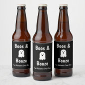 Boos und Booze Halloween Bierflaschenetikett (Flaschen)