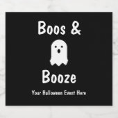 Boos und Booze Halloween Bierflaschenetikett (Einzelnes Label)