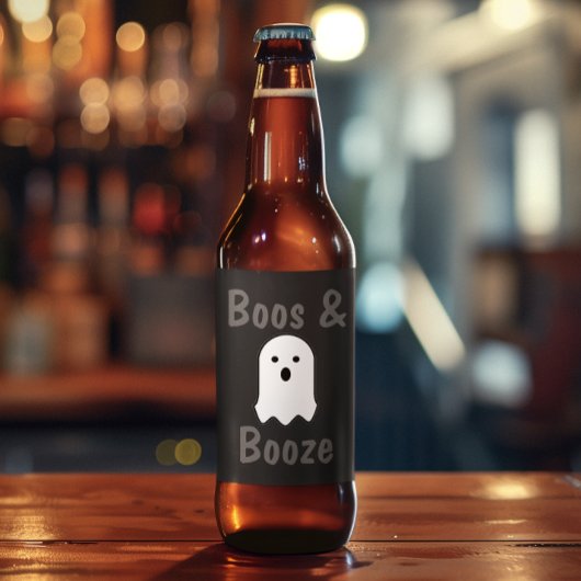 Boos und Booze Halloween Bierflaschenetikett