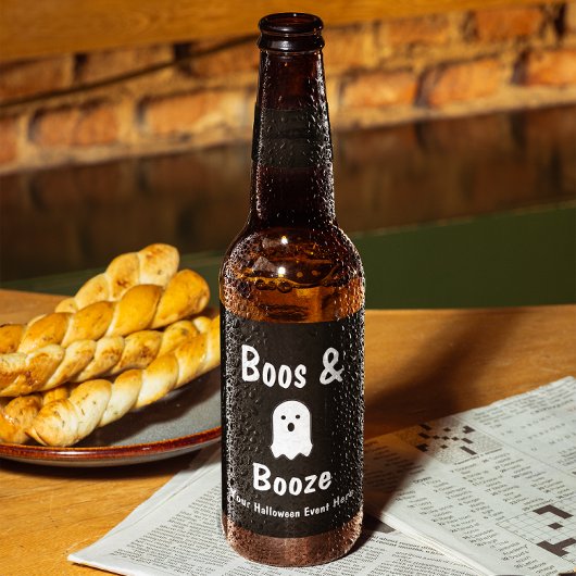 Boos und Booze Halloween Bierflaschenetikett