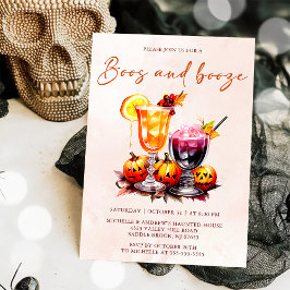 Boos und Booze Halloween Einladung