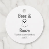 Boos und Booze Halloween Geschenkanhänger (Rückseite)