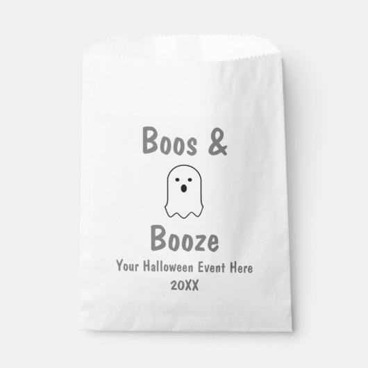Boos und Booze Halloween Geschenktütchen (Vorderseite)