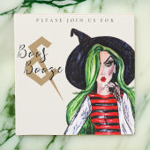 Boos und Booze Halloween Hexe Party Einladung