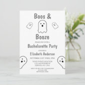 Boos und Booze Halloween Junggeselinnen-Abschied Einladung (Stehend Vorderseite)