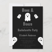 Boos und Booze Halloween Junggeselinnen-Abschied Einladung (Vorderseite)