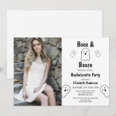 Boos und Booze Halloween Junggeselinnen-Abschied Einladung (Vorne/Hinten)