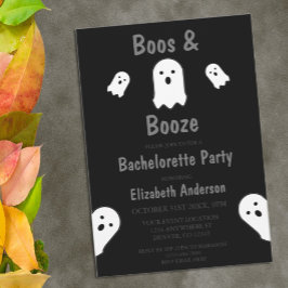 Boos und Booze Halloween Junggeselinnen-Abschied Einladung