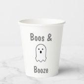 Boos und Booze Halloween Pappbecher (Vorderseite)