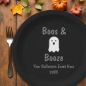 Boos und Booze Halloween Pappteller