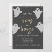 Boos und Booze Halloween-Party Einladung (Vorderseite)