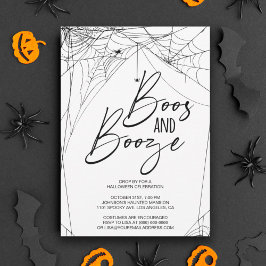 Boos und Booze-Halloween-Party Einladung