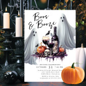 Boos und Booze-Halloween-Party Einladung