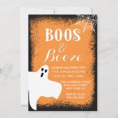 Boos und Booze-Halloween-Party Einladung (Vorderseite)