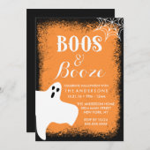 Boos und Booze-Halloween-Party Einladung (Vorne/Hinten)