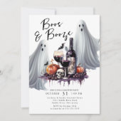 Boos und Booze-Halloween-Party Einladung (Vorderseite)