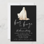 Boos und Booze Halloween-Party Einladung Ghost (Vorderseite)