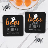 Boos und Booze-Halloween-Party Getränkeuntersetzer