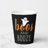Boos und Booze-Halloween-Party Pappbecher (Rückseite)