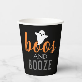 Boos und Booze-Halloween-Party Pappbecher