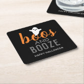 Boos und Booze-Halloween-Party Rechteckiger Pappuntersetzer (angewinkelt)