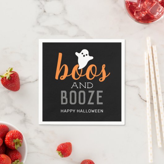 Boos und Booze-Halloween-Party Serviette (Beispiel)