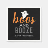 Boos und Booze-Halloween-Party Serviette (Vorderseite)