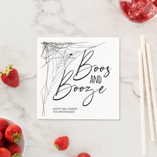 Boos und Booze-Halloween-Party Serviette (Beispiel)