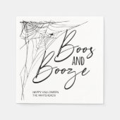 Boos und Booze-Halloween-Party Serviette (Vorderseite)