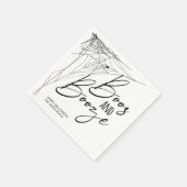Boos und Booze-Halloween-Party Serviette (Ecke)