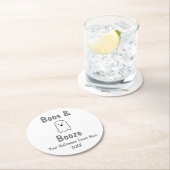 Boos und Booze Halloween Runder Pappuntersetzer (Vor Ort)