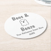 Boos und Booze Halloween Runder Pappuntersetzer (Angewinkelt)