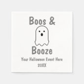 Boos und Booze Halloween Serviette (Vorderseite)