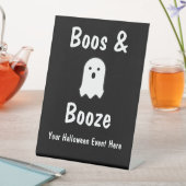 Boos und Booze Halloween Sockelschild (In Situ)