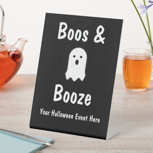 Boos und Booze Halloween Sockelschild (In Situ)