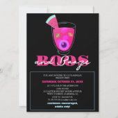 Boos und Booze spöttisch halloween Kostüm Party Einladung (Vorderseite)