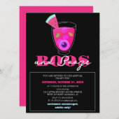 Boos und Booze spöttisch halloween Kostüm Party Einladung (Vorne/Hinten)