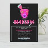 Boos und Booze spöttisch halloween Kostüm Party Einladung (Stehend Vorderseite)