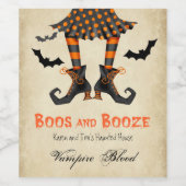 Boos und Booze Vampire Blood Weinetikett (Einzelnes Label)