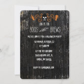 Boos und Brews Halloween Einladungs-Design Einladung (Vorderseite)