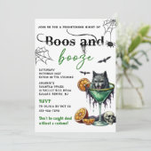 Boos und Halloween-Party steigern Einladung (Stehend Vorderseite)