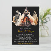 Boos und Halloween-Party steigern Einladung (Stehend Vorderseite)