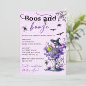 Boos und Halloween-Party steigern Einladung (Stehend Vorderseite)