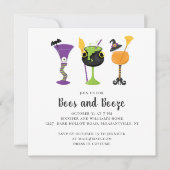 Boos und Schnaps. Halloween-Kostümcocktails Party Einladung (Vorderseite)