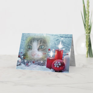 Boos Weihnachtskarte Nr. 1: Faltete Weihnachtskart Feiertagskarte