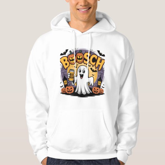 Boosch Funny Halloween Ghost Design Hoodie (Vorderseite)